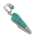 Turquoise Inlay Silver Southwestern Pendant AX78723